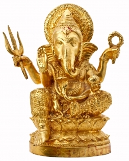 Indiai istenség aranyból